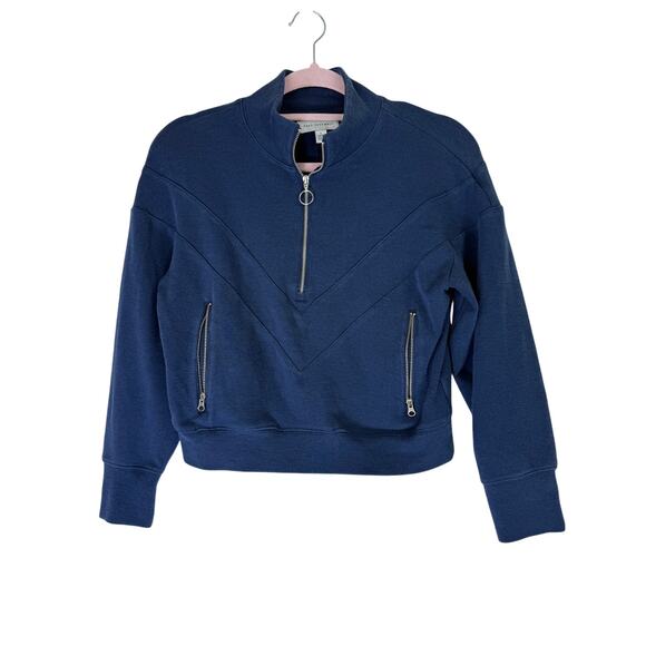 Youth Free Assembly Blue Long Sleeve Quarter Zip Track Jacket Sweater L 10/12 - Picture 2 of 10